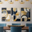 Série abstraite CLxxxviii - Ensemble de toiles tendues avec châssis de qualité supérieure - Prêt à être accroché-102398535