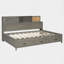 Lit plateforme double avec tiroirs de rangement et tablette-1995861991