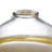 9" Clear And Brown Ombre Glass Round Table Vase