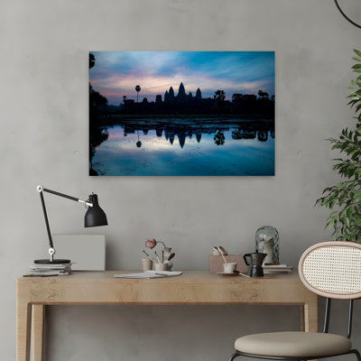 Temple At The Lakeside Angkor Wat Angkor Thom Siem Reap Angkor Cambodia Abstract Contemporary Landscape Nature Art