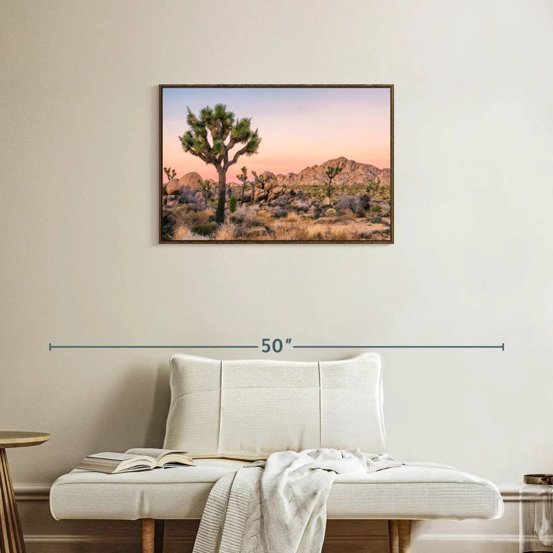 Joshua Tree Patch, Floating Frame Walnut, 31" X 21"