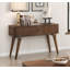 Table de rangement avec finition en noyer