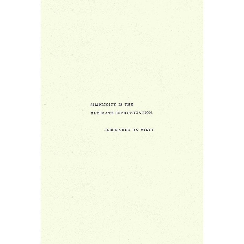 " Da Vinci Simplicity ", 30" H x 20" W  