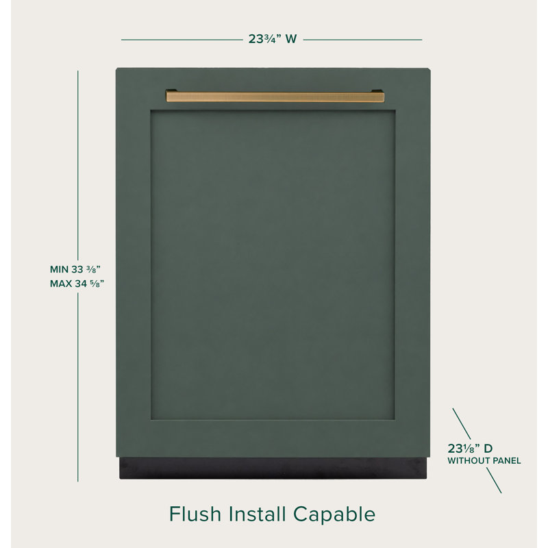 CAFÉ CustomFit ENERGY STAR® Panel-Ready Stainless Interior Smart Dishwasher with Ultra Wash Top Rack and Dual Convection Ultra Dry