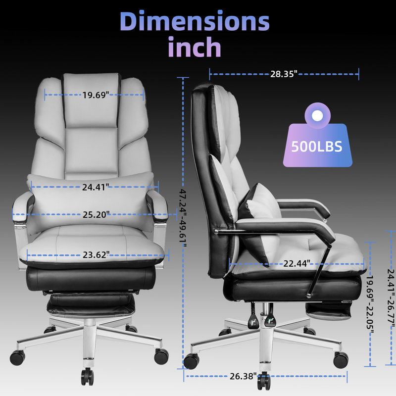 Sachar Executive Chair, Gray/Black