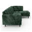 Canapé modulaire 3 places avec structure en bois d'ingénierie Talmadge, revêtement en velours-polyester gris anthracite ou vert