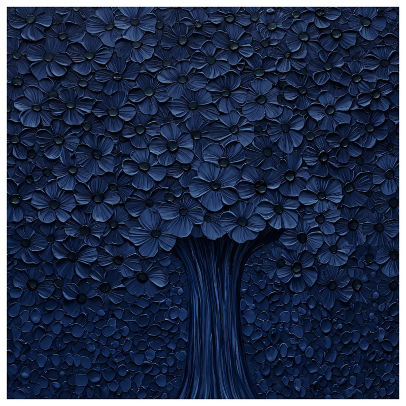Coussins floraux bleus, 20 x 20 pouces