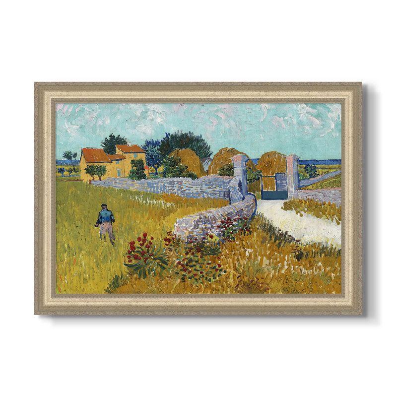 Ferme en Provence, 1888 - Vincent van Gogh - Toile encadrée sur mesure, 16x22 INNER SIZE, Toile avec cadre