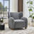 Caden Mid-Century Modern Bouclé Wingback Club Chair with Rounded Legs-890028066