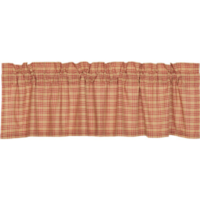 Sawyer Mill Cotton Plaid Tailored Window Valance