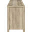 Meuble télé à 2 portes en pin vieilli pour téléviseur de 70 à 79 pouces, portes coulissantes, deux tiroirs, charme rustique, design d'espace, fonctionnalité moderne, support en bois d'ingénierie de 23,5 po de hauteur et 76,96 po de largeur, compatibilité, hauteur,-1415397687