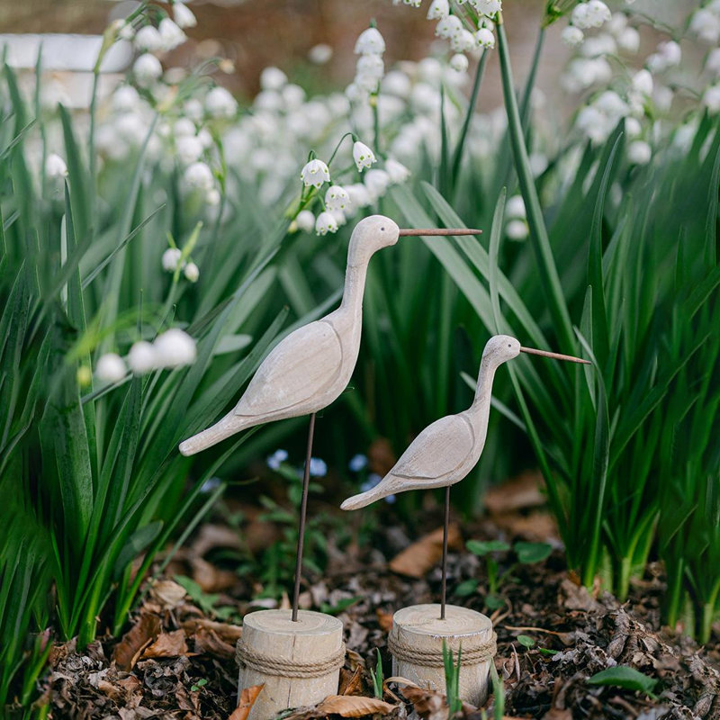 Set Of 2 Seabirds On A Post Figurines