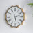 Large 23.5" Vintage Roman Numeral Wall Clock with Gold Trim