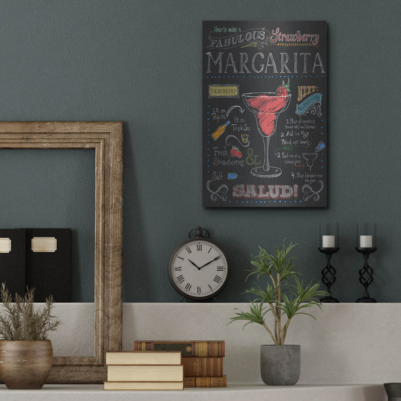  «Strawberry Margarita» par Fiona Stokes-Gilbert, art mural en métal, H 16 po x l 12 po