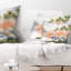 Arbres avec fleurs près de la rivière - coussin à imprimé paysage-1989921943-1913002851