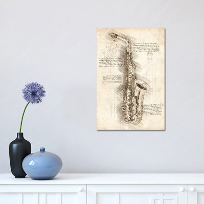 «Saxophone» par Cornélin, impression sur toile tendue