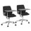 Chaise avec accoudoirs à tablette mobile avec roulettes et bureau rabattable pour les salles de formation, de conférence et de réunion (ensemble de 2)