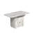 47" Wood Folding Dining Table With Storage Rack And Cabinet, Removable Entryway Table With 6 Wheels, White Marble Colour Kitchen Island, Side Table And Coffee Table Versatile Table