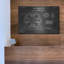 «Tesla Electro Magnetic Motor Blueprint Vernis Chalkboard», art mural en métal-1637008516