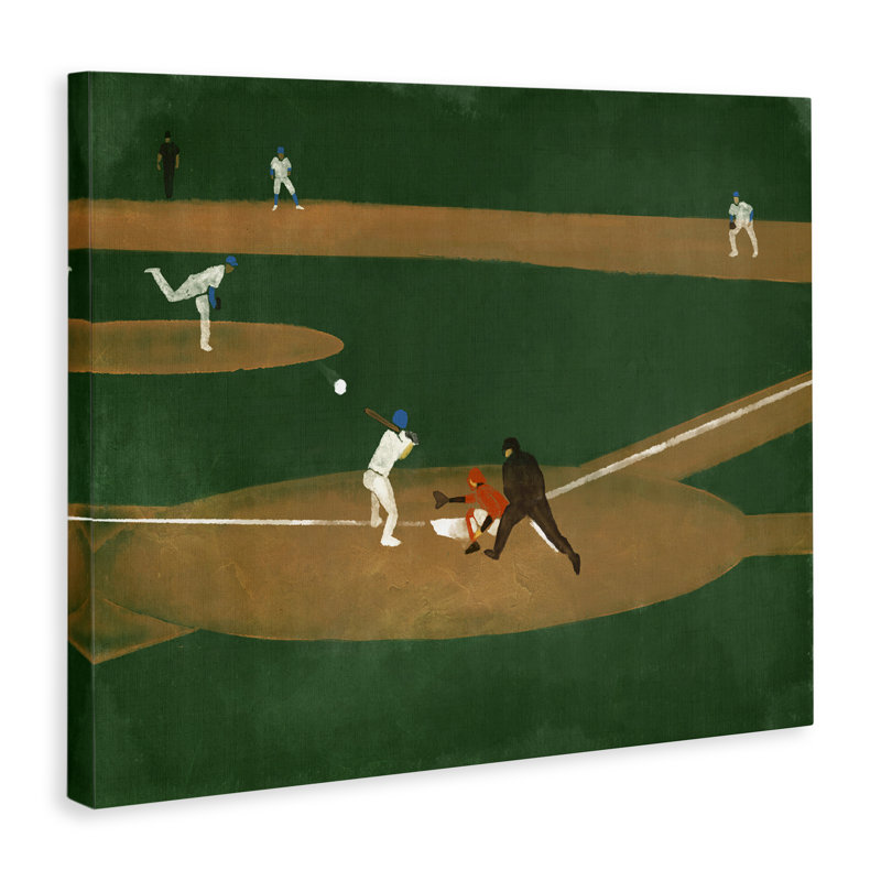 Art mural sur toile «Baseball Field View» par Daphne Polselli, H 24 po x l 30 po