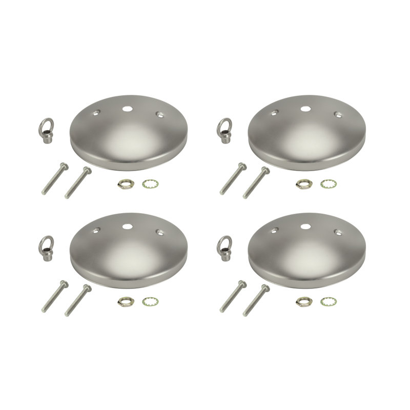 Modern Light Fixture Canopy Kit, Brushed Pewter