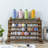 60-Spool Burnt Wood Tabletop Sewing Thread Storage Organizer Display Stand