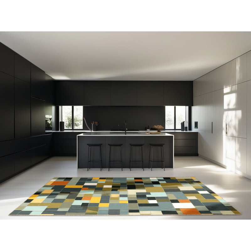 Tapis Earthly Cubes, Rond 6 pi