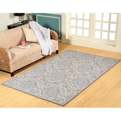 Galen Wool Damask Indoor Rug
