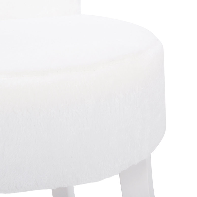 Weathers Solid Wood Accent Stool, White