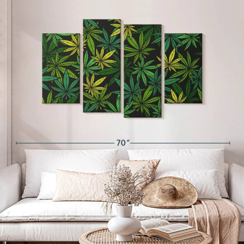 Marijuana Leaf Bush, 32"H x 52"W