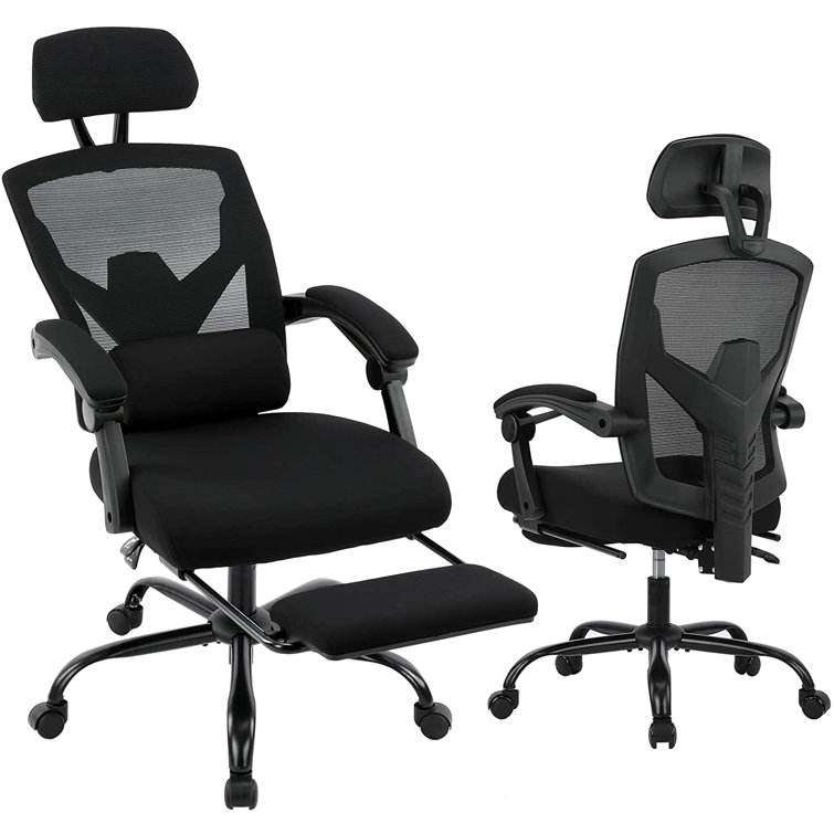 Winrise Office Chair Ergonomic Desk Chair, High Back Gaming Chair, Big and  Tall Reclining Chair Comfy Home Office Desk Chair Lumbar Support Breathable  Mesh Computer Chair Adjustable Armrests (Black) 