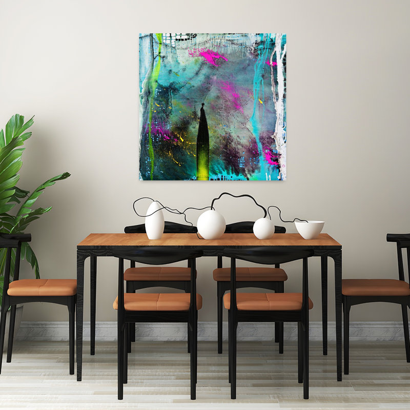 Art contemporain, art contemporain abstrait, H 32 po x l 32 po