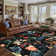 Pearcy Machine Washable Floral Area Rug With Non-Slip Backing
