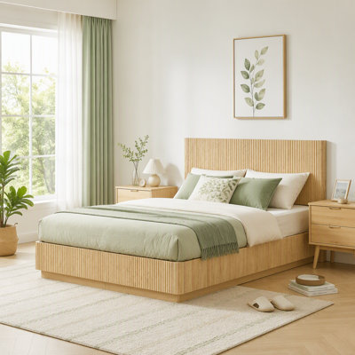 Bed Frame with LED Lights,