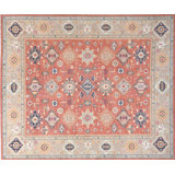 Oushak Collection, Transitional One-of-a-Kind Rectangle 8'1" X 9'8" Hand Knotted Area Rug