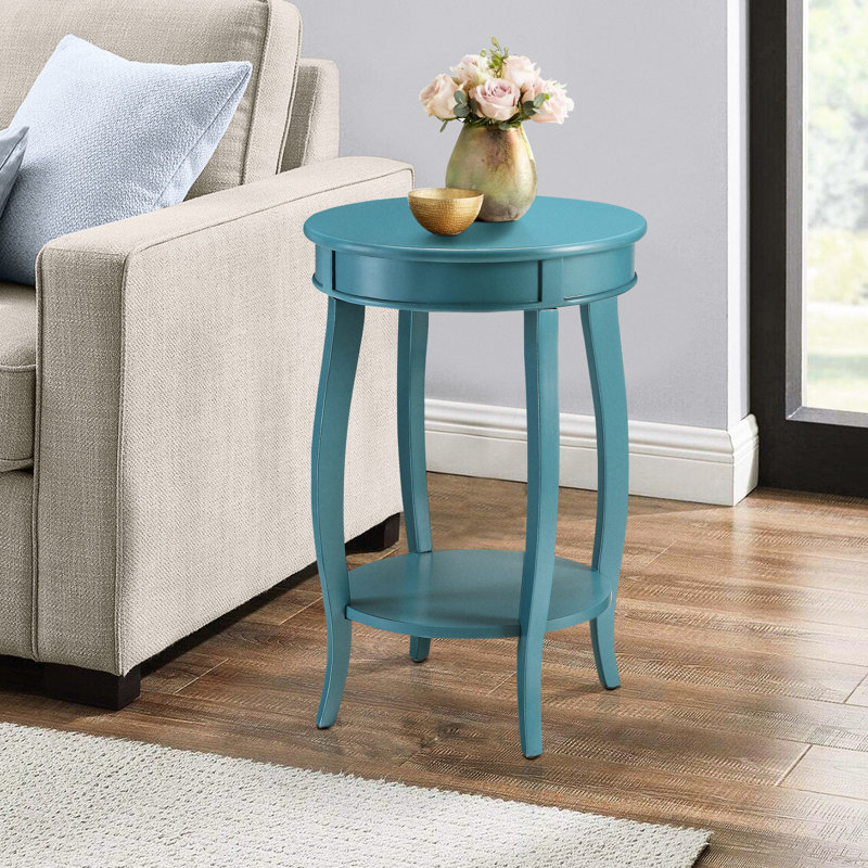 Table sarcelle avec tablette pour un rangement pratique - ajoute de la classe à n'importe quelle pièce, Sarcelle