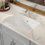 Lavabo de salle de bain rectangulaire encastré en céramique blanc avec trop-plein L 20 po x l 14 po