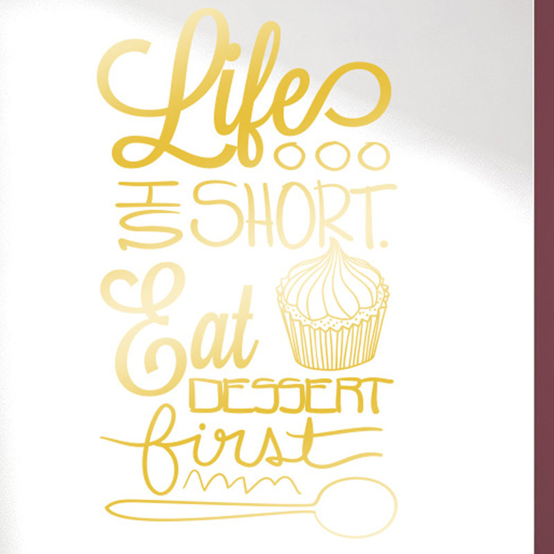 Wall Decal, Shiny Gold, Large