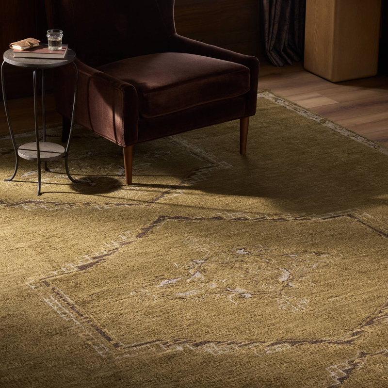 Astana Hand-Knotted Rug-Astana Fog-12'x15', Rectangle 8' x 10', Astana Olive