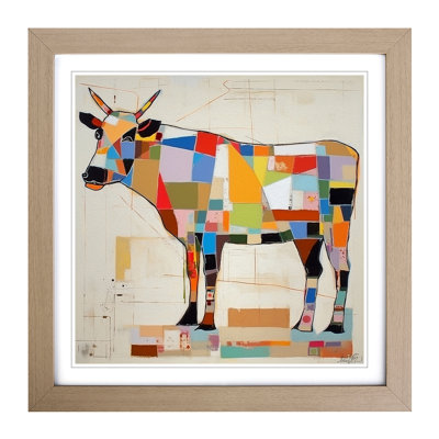 Cow Constructivism - Framed Print