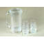 Mesa Clear DOF Drinkware 5pcs Set, 1 Mesa Pitcher with Lid (3280ml), 4 DOF Drinkwares (460ml /pc)