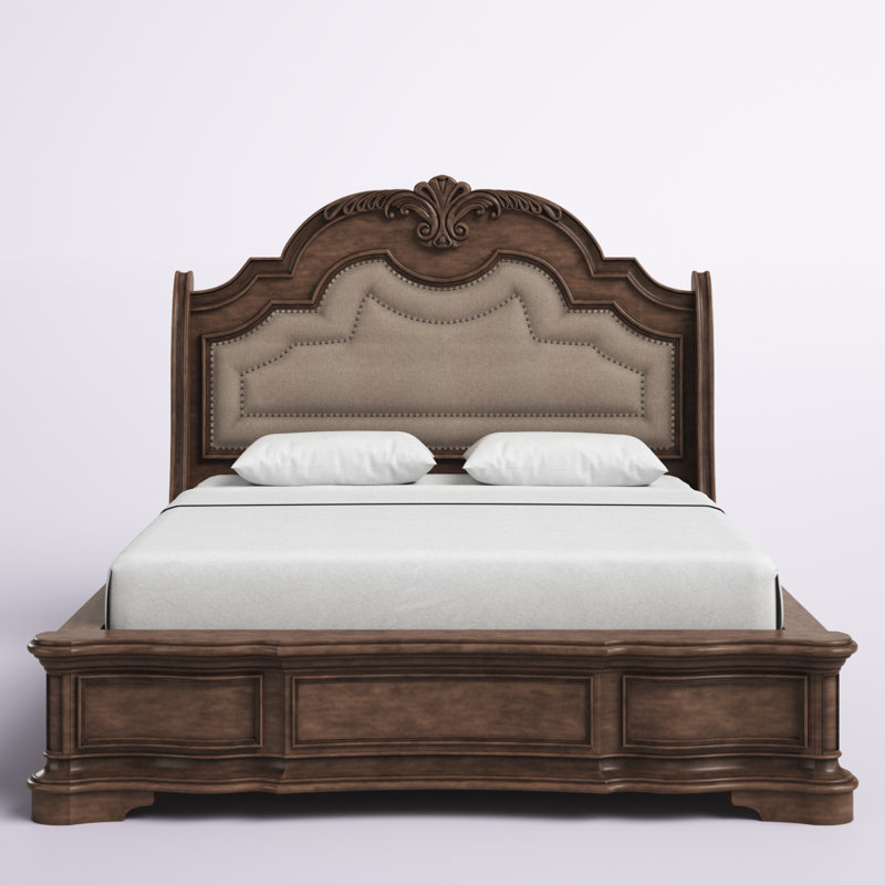 Cuney Upholstered Standard Bed, King, Light Sandstone