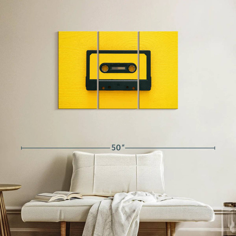 Cassette jaune Abarca, H 24 po x l 38 po