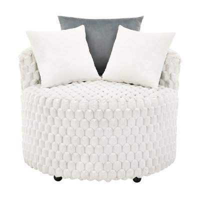 Le fauteuil rembourré à roulettes Bouley 3D offre un endroit confortable pour se détendre
