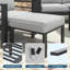 Ensemble de 2 repose-pieds d'extérieur en métal avec repose-pieds pour balcon, jardin, terrasse et cour arrière-342282551