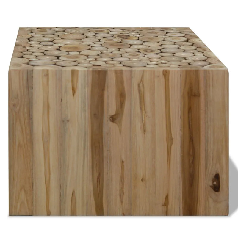Hinesville Solid Wood Solid Coffee Table with Storage, 35Cm H x 50Cm L x 50Cm W