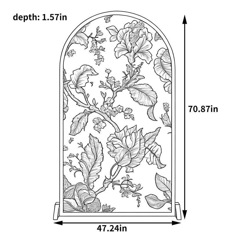 Aloysius, 70.87" H x 47.24" W x 1.57" D