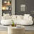 102.36 inch Mid Century Modern Sectional Curved Sofa Couch-1943477309