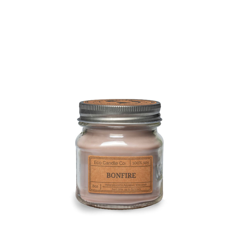 Bougie parfumée avec pot en verre Bonfire