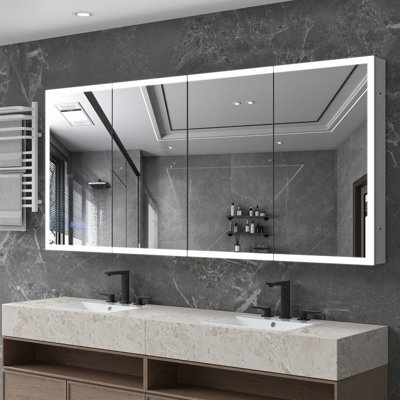 LED Lighted Medicine Cabinet With Mirror